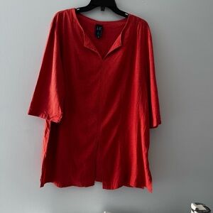 A|E & Co. Linen Tunic Top  – Women’s Size 14 lagenlook